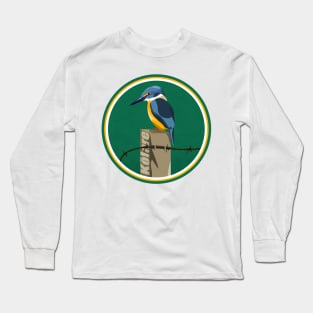 Kingfisher NZ bird Long Sleeve T-Shirt